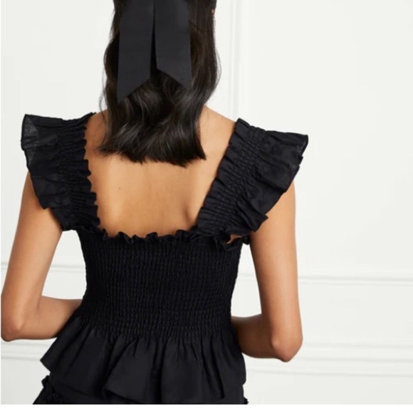 HILL HOUSE Black Ruffled Women's Top Size XL - Picture 2 of 5